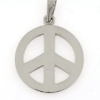 Billede af Vedhæng, fredstegn (peace tegn) hj. 22 mm. 14 kt. hvg.
