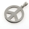 Billede af Vedhæng, fredstegn (peace tegn) hj. 22 mm. 14 kt. hvg.