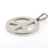 Billede af Vedhæng, fredstegn (peace tegn) hj. 22 mm. 14 kt. hvg.