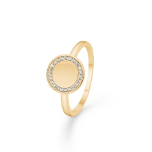 Billede af Mads Z "Cara" ring 8 kt. guld m. cz (str. 50)