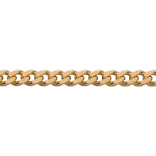 Billede af Kæde panser facet forgyldt sølv t 0,85/br. 2,7 mm. 60 cm.