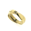 Billede af Ring, loddet fast sammen, isat syn. sten 2,0 mm. 8 kt.