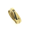 Billede af Ring, loddet fast sammen, isat syn. sten 2,0 mm. 8 kt.