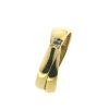 Billede af Ring, loddet fast sammen, isat syn. sten 2,0 mm. 8 kt.