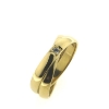 Billede af Ring, loddet fast sammen, isat syn. sten 2,0 mm. 8 kt.