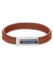 Billede af Tommy Hilfiger armbånd glat brunt læder m. magnetisk stållås 21,5 cm