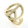 Billede af Ring med peace tegn, 14 kt.
