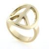 Billede af Ring med peace tegn, 14 kt.