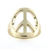 Billede af Ring med peace tegn, 14 kt.