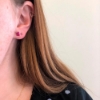 Billede af By Pind ørestikker sølv med rød zirkoniasten 2,5mm