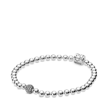 Billede af Pandora Beads & Pavé armbånd sølv cubisk zirkonia 17cm