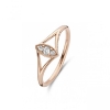 Billede af Spirit Icons Eye ring rosaforgyldt sølv m. cz (str. 48-60)