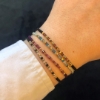 Billede af By Pind Colorful knyttet armbånd sølv forgyldt sort med bjergkrystal, pyrit og spinel
