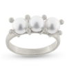 Billede af Ring perle 3 ferskvands perler 5mm 14 kt. 585 hvidguld
