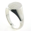 Billede af Herrering massiv m. oval plade 14*12 mm 925 s. forgyldt (forgyldning vil blive slidt af ved brug !)