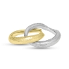 Billede af Ring dobbelt ½ gult 8 kt.+ ½ 925s sølv