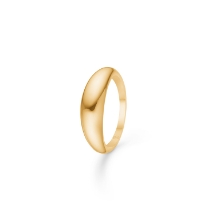 Billede af Mads Z "Half Moon" ring 14 kt. bred str. 56