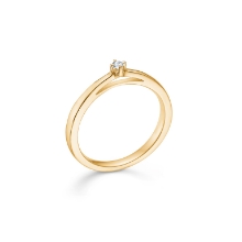 Billede af Mads Z ring 14 kt "Crown Solitaire" m. 0,04 ct. brill W.SI str 50