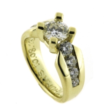 Billede af Ring med brill. 0,25 ct. + 8 brill. 14 kt.