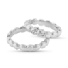 Billede af Forlovelses/vielses ringe, kugler hele vejen rundt, massiv, d. ring brill. 0,03 w/pi. 925 s.