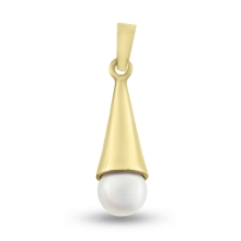 Billede af Vedhæng fv. perle 7-7½ mm. 14 kt.