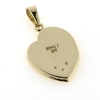 Billede af Vedhæng hjerte med monogram og fattet med 3 brill. a 0,02 w/vs. 14 kt.