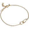 Billede af ENAMEL Copenhagen Organic Double Circle armbånd forgyldt sølv (15+3cm)