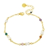Billede af WiOGA  Alexandra armbånd forgyldt sølv med halvædelsten + fvp (15,5-18cm)