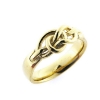 Billede af Ring med knob "pælestik" 925s (str. 60-69) forgyldt (forgyldning vil blive slidt af ved brug !)
