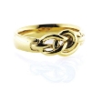 Billede af Ring med knob "pælestik" 925s (str. 60-69) forgyldt (forgyldning vil blive slidt af ved brug !)