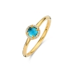Billede af Spirit Icons Euphoria Blue ring forgyldt sølv m. krystal + cz (str. 48-60)