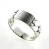 Billede af Herrering massiv lukket bund, plade 7,2*11,0 mm. 925s.