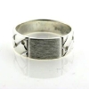 Billede af Herrering massiv lukket bund, plade 7,2*11,0 mm. 925s.