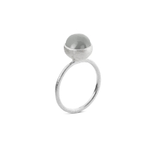 Billede af Susanne Friis Bjørner Ring sølv grå månesten 8mm str. 53