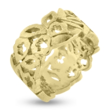Billede af Ring med udsavninger, br. ca. 11,0 mm, tyk. 2,0 mm. 14 kt. facon + 13,8 gr. 14 kt. (prisen er excl. guld)