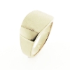 Billede af Ring massiv lukket bund, rek. plade 14*11,3 mm. 925s. forgyldt (forgyldning vil blive slidt af ved brug !)