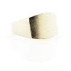 Billede af Ring massiv lukket bund, rek. plade 14*11,3 mm. 925s. forgyldt (forgyldning vil blive slidt af ved brug !)