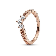 Billede af *Pandora Royal swirl Tiara ring rosaforgyldt med zirkonia sten str. 52