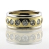Billede af Ring 2 farvet, br. 8,1 mm., 9 brill. a 0,12 w/vs. 14 kt.