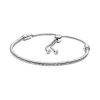 Billede af Pandora Moments Slider slangekædearmbånd sølv m. cz (28 cm)