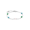 Billede af Spirit Icons Confetti armbånd sølv m. multifarvet krystal (17-19 cm)