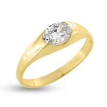 Billede af Ring syn. sten 7*5 mm. 8 kt. facon 1,8 gr. (prisen er excl. guld)