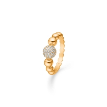 Billede af Mads Z "Big Diamond Ball" ring 14 kt. guld m. diamanter (str. 58)