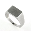Billede af Herrering m. lukket bund m. plade 9*13mm. 925s.