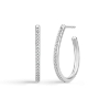 Billede af *Julie Sandlau Infinity pear hoop sølv rhod cz