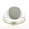Billede af Herrering massiv lukket bund, plade antik facon 14*12,5mm 925 s. forgyldt (forgyldning vil blive slidt af ved brug !)