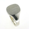 Billede af Herrering massiv lukket bund, plade antik facon 14*12,5mm 925 s. forgyldt (forgyldning vil blive slidt af ved brug !)