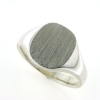 Billede af Herrering massiv lukket bund, plade antik facon 14*12,5mm 925 s. forgyldt (forgyldning vil blive slidt af ved brug !)