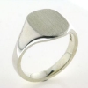 Billede af Herrering massiv lukket bund, plade antik facon 14*12,5mm 925 s. forgyldt (forgyldning vil blive slidt af ved brug !)