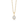 Billede af Mads Z "Isabella" vedhæng 14 kt. guld m. 0,05 ct. brillanter + hvid topas (ekskl. kæde)